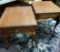 2 oak end tables w/ Queen Anne legs and dovetail drawers