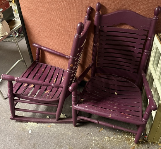 2 wooden rockers…1 missing blades