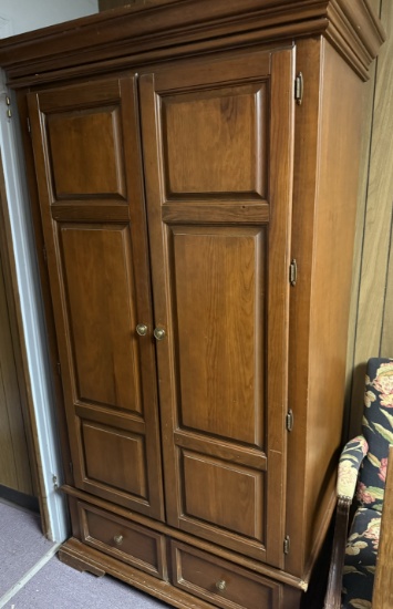 Wooden Armoire w/ clothes pole