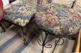 2 metal Foot stools