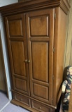 Wooden Armoire w/ clothes pole