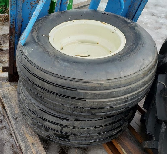 (2) 12.5x15 implement tires on rim - new