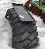 Tomahawk quick attach skid loader tire scraper