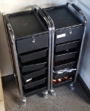 (2) Mobile stylists cart