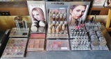 Make-up display with products