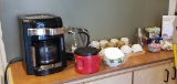 Delonghi coffee maker, cups & accessories