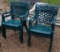 (5) poly patio chairs
