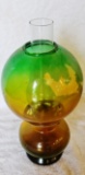 Oil lamp with hurricane globe