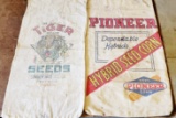 (2) Vintage seed corn bags