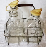 (3) 1/2 gallon milk bottle in carrier