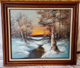 Artwork signed - Winter scene