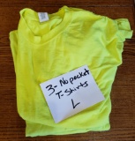 (2) no pocket T-shirts, High visibility size L