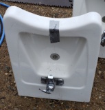 ADA handicap sink with brackets