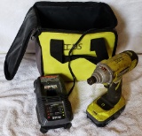 Ryobi 18v Impact driver, 1 battery w/charger and case