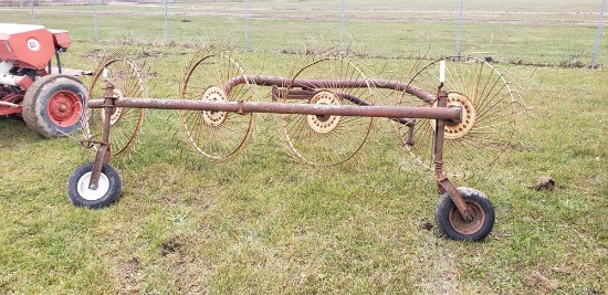 4 wheel hay rake