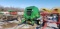 John Deere 582 round baler silage special, lights, cover edge net wrap, crop cutter