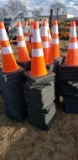 25 high visibility traffic cones