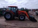 Agco Allis LT85 tractor 4wd, FL400 loader, turf tires, showing 463 hours, 1 asux. remote on loader,