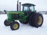 John Deere 4630 tractor 2wd, duals, quad, 8957 hrs, 2 remotes, 134 ac