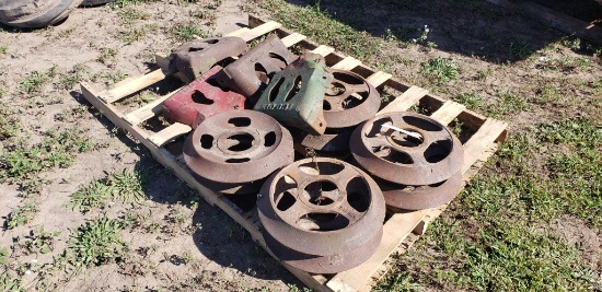 pallet of Brillion packer parts