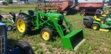 John Deere 950 2wd, Quik way loader with bucker, 548 hours, 3 pt.