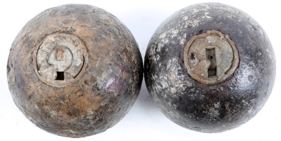 CIVIL WAR US CANNON BALL 8LB LOT OF 2   |   8lb cannon ball.         |   Co