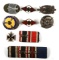 WWII GERMAN MEDAL RIBBON AND INSIGNIA LOT OF 9