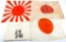 WWII JAPANESE FLAG MIXED LOT OF 4