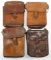 WWII JAPANESE ARMY LEATHER MAP CASE LOT OF 4