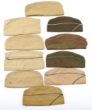 WWII US ARMY OVERSEAS HAT MIXED LOT OF 10