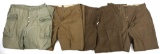 WWII US ARMY WOOL  AND HBT FIELD TROUSERS LOT OF 4