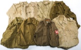 WWII US ARMY OFFICER & NCO SHIRT LOT OF 8