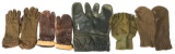 WWII USN NAVY & ARMY GLOVES MIXED LOT OF 5