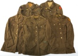 WWII US ARMED FORCES TUNIC UNIFORM MIXED LOT OF 5