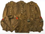 WWII US ARMED FORCES TUNIC UNIFORM MIXED LOT OF 6