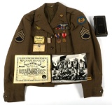 WWII 8th AAF CATERPILLAR CLUB NAMED UNIFORM GROUP