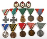 HUNGARY MIXED LOT OF 13 HUNGARIAN MEDALS & BADGES