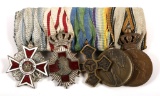 ROMANIAN MOUNTED MEDAL BAR OF 5