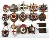 RUSSIA USSR MIXED LOT OF 16 BADGES AND INSIGNIA