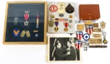 WWII FRAMED MEDAL GROUPING LOT OF 3