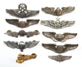 WWII US ARMY AIR FORCE PILOT WINGS MIXED LOT OF 10