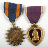 WWII AAF NAMED GROUP OF PURPLE HEART AND AIR MEDAL