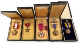 WWII US ARMY MEDAL  AND CASE LOT OF 5
