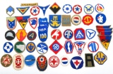 WWII US ARMY PATCH MIXED LOT OF 50