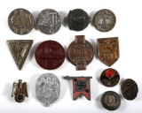 WWII GERMAN TINNIES BADGE INSIGNIA MIXED LOT OF 14