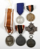 WWII GERMAN MEDAL LOT OF 6