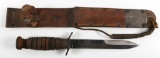 WWII US M3 KINFOLKS COMBAT KNIFE WITH M6 SCABBARD