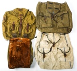 WWII GERMAN ARMY RUCKSACK BACKPACK LOT OF 4