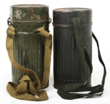 WWII GERMAN ARMY EARLY GAS MASK LOT OF 2
