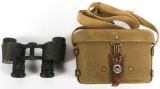 WWII JAPANESE OFFICER FIELD BINOCULARS WITH CASE